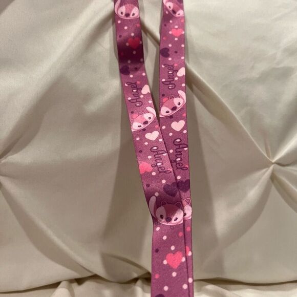 Disney Lilo & Stitch Angel Plush Pouch Lanyard NWT ID Lanyard Coin pouch 💗 - Picture 3 of 5